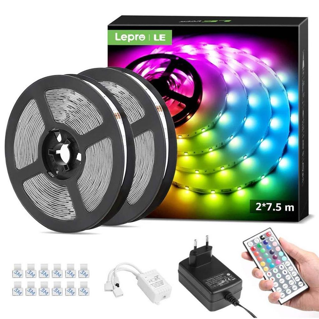 RGB LED Strip 5050, 15m, Dekorationsstreifen, 8 Modi, 20 Produktbild 