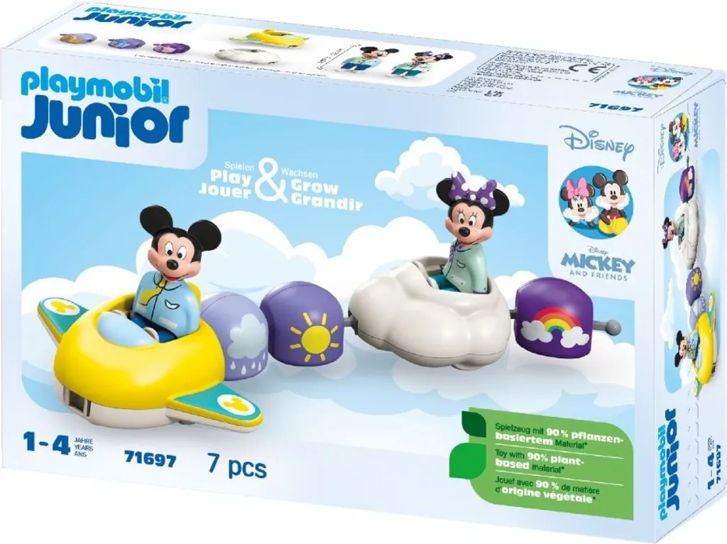 PLAYMOBIL Junior 71697 Mickey Mouse Train des nuages coloré et empilable - 8