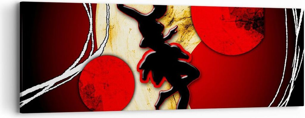 Bild auf Leinwand - Leinwandbild - Afrika frau tänzerin wüste - 90x30cm - Wand Bild - Wanddeko - Leinwanddruck - Bilder - Kunstdruck - Wanddekora...