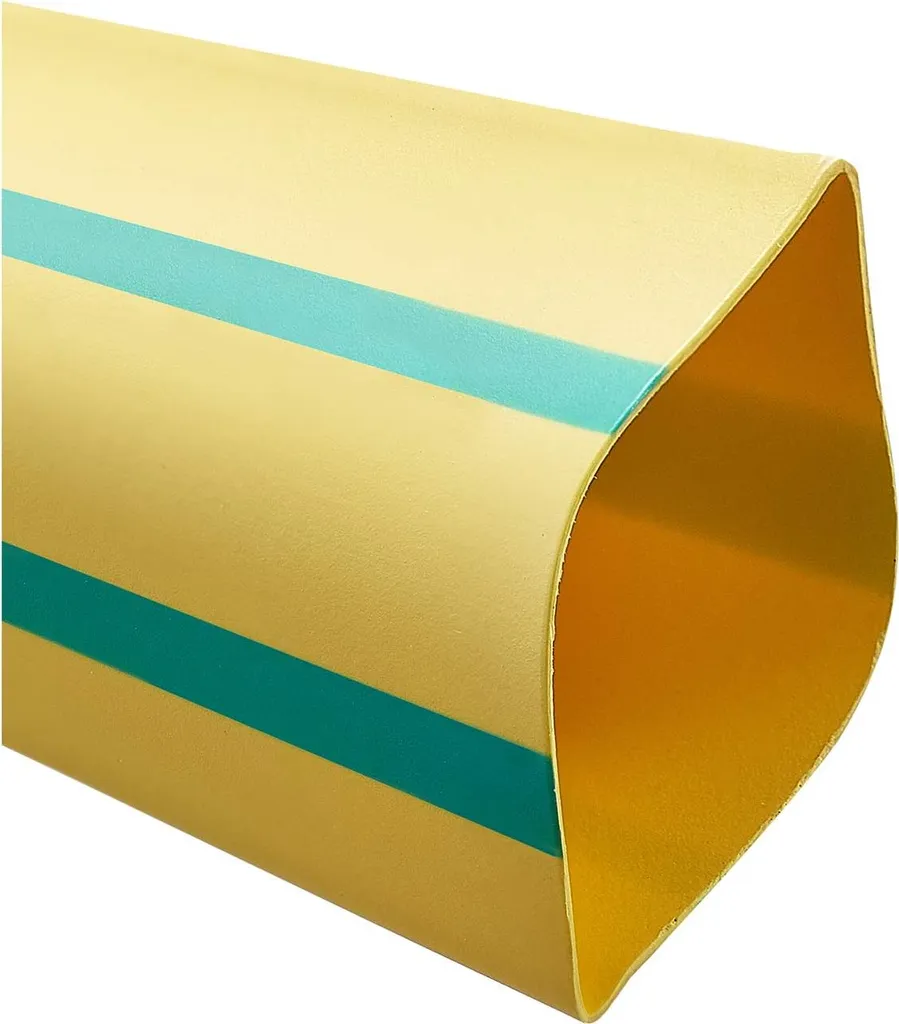 136557 Tubo termorestringente STEX24 2:1, al metro, verde/giallo 102,0/50,8 mm, 4 pollici, WSM2 Temperatura di restringimento min. 110°C,
