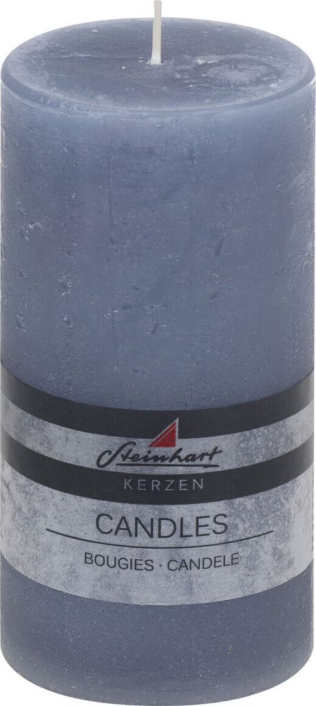 Stumpenkerze "Raureif" Rauchblau 150/78 mm Steinhart Kerzen in RAL-Kerzen Güte Qualität