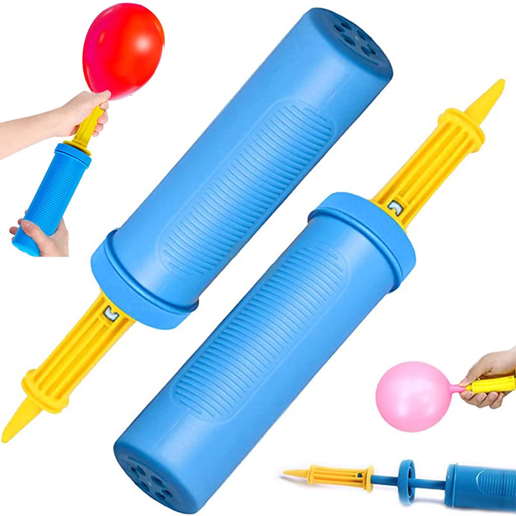 2 Stück Ballonpumpe Hand Luftballonpumpe