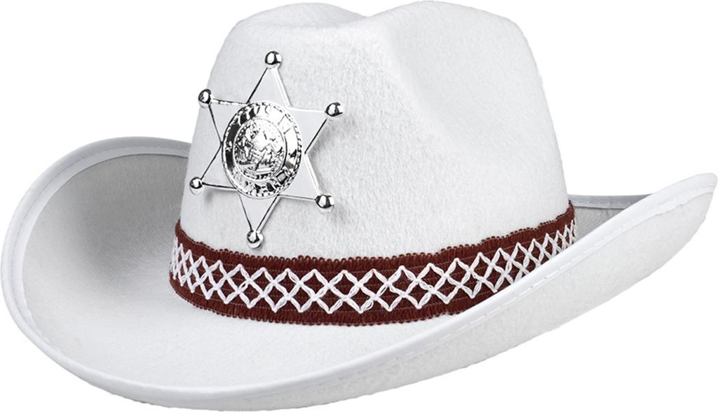 Cowboyhut Sheriff Kinder weiß Produktbild 