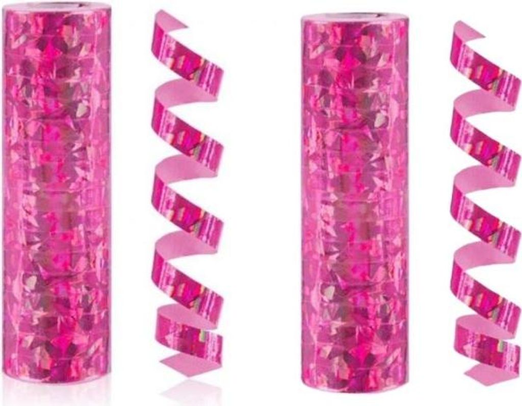 Serpentýna holografická růžová - 400 cm - 2 ks Obrázek produktu 
