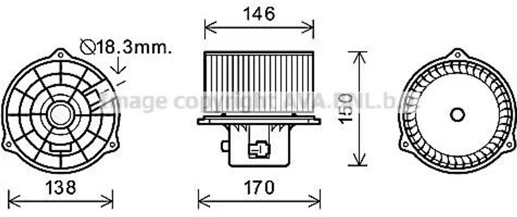 Moteur de Chauffage Silencieux HY8556 AVA pour Santa Fe et Highway