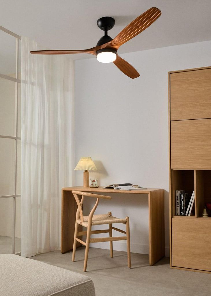 WIND CUP - Leiser Deckenventilator 40W Ø132 cm 100% Holz