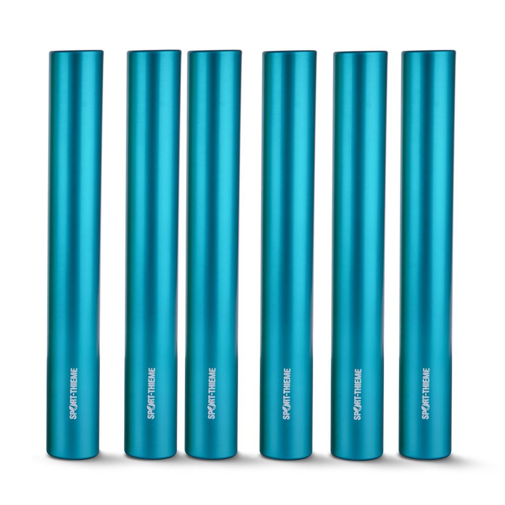 Sport-Thieme Staffelstäbe-Set "Metall", Blau, Senioren, ø 38 mm, nach World Athletics