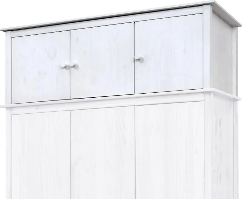 Surmeuble de rangement 3 portes blanc TORINO pour armoire de chambre