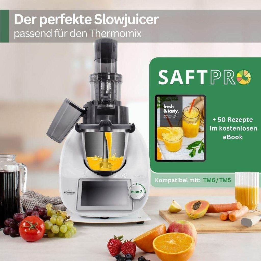 Leckerhelfer SaftPRO Entsafter Slowjuicer-Aufsatz für