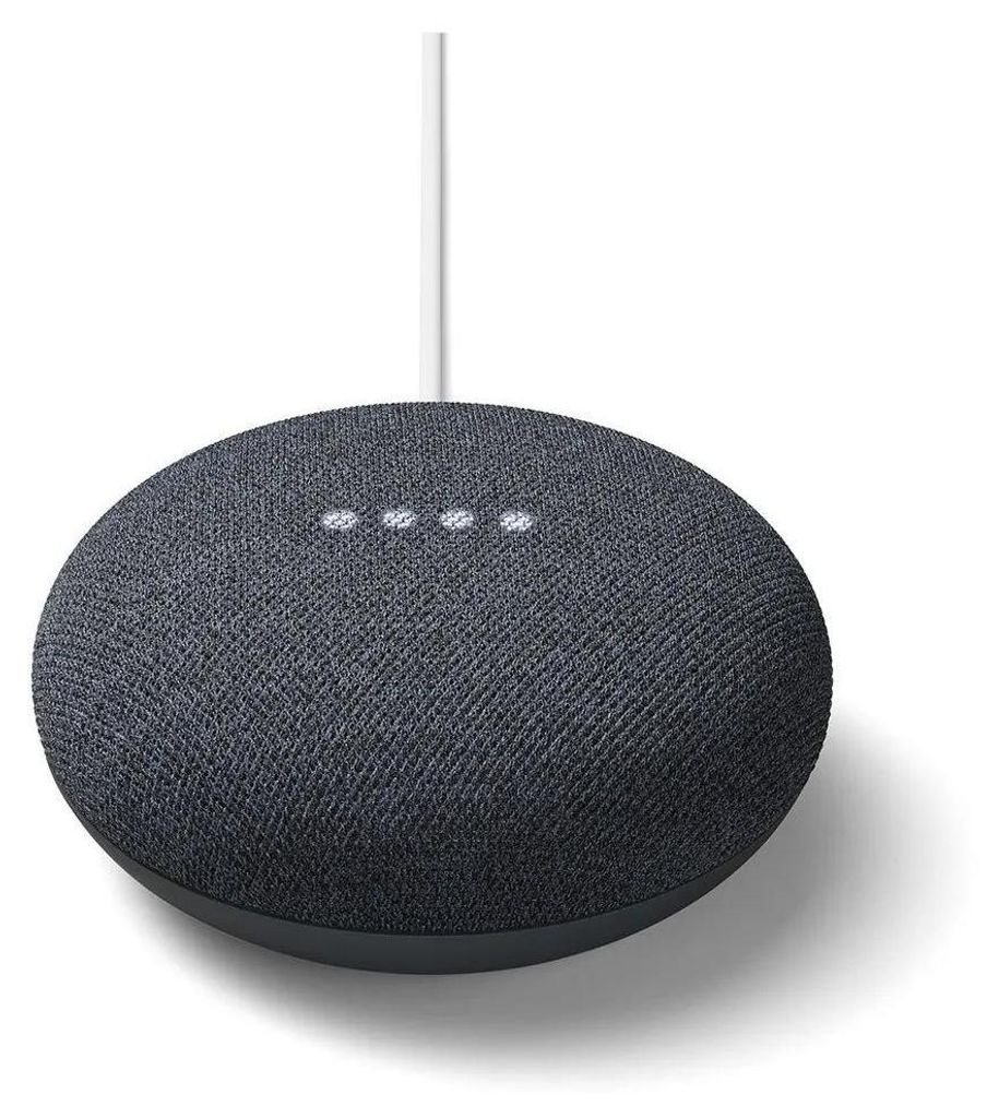 Google Nest Mini, Google Assistant, Rund, Anthrazit, Stoff, Produktbild 