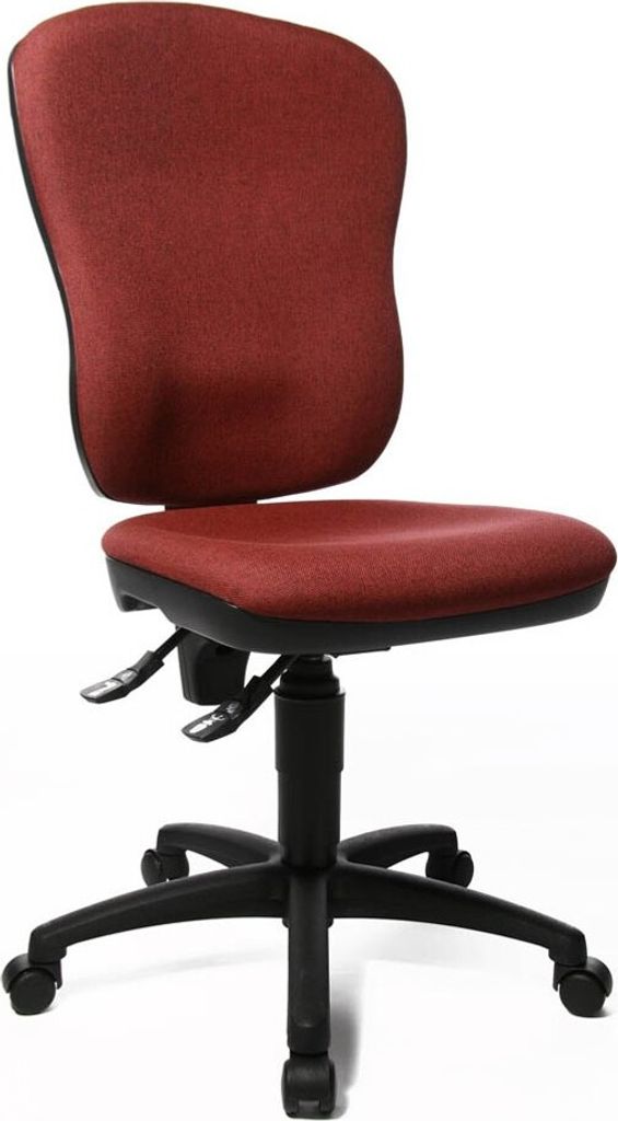Topstar Bürostuhl Point 80, 8180 G27 bordeaux, schwarz Stoff