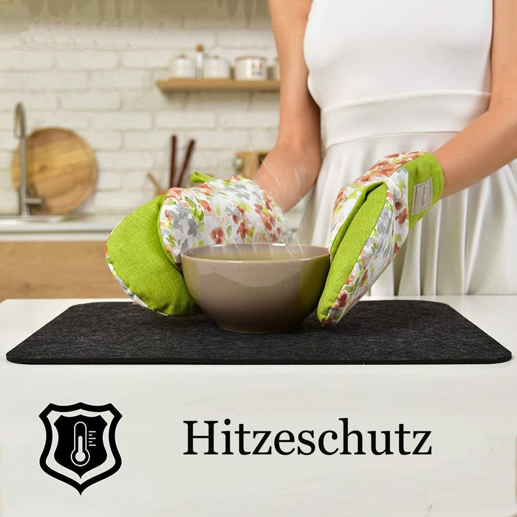 Tischset abwaschbar aus Filz in Anthrazit- 6 Waschbares Produktbild 4
