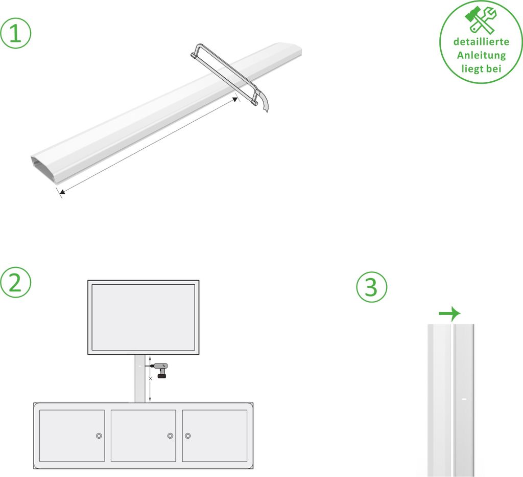 conecto Kabelkanal mit 3M Klebeband selbstklebend Produktbild 7