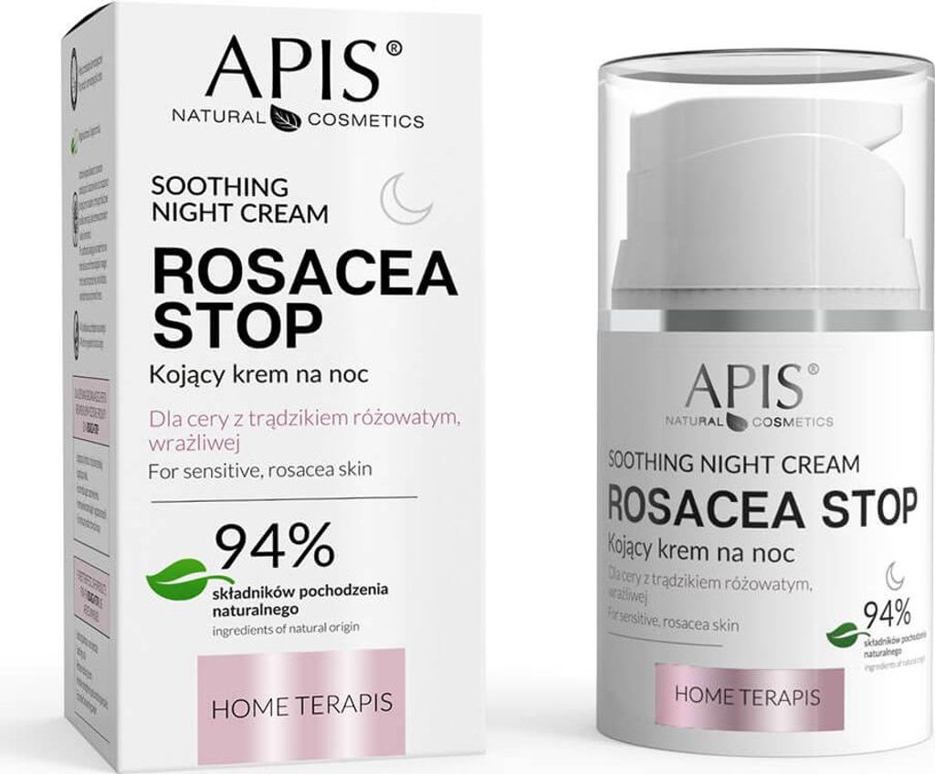 A product shot of a skincare cream box and bottle.