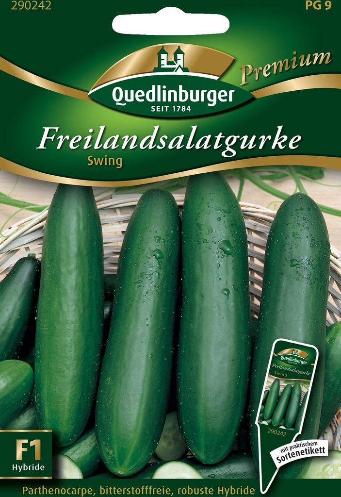 Quedlinburger Saatgut - Gurken Freilandsalat- Swing - Samen Produktbild 