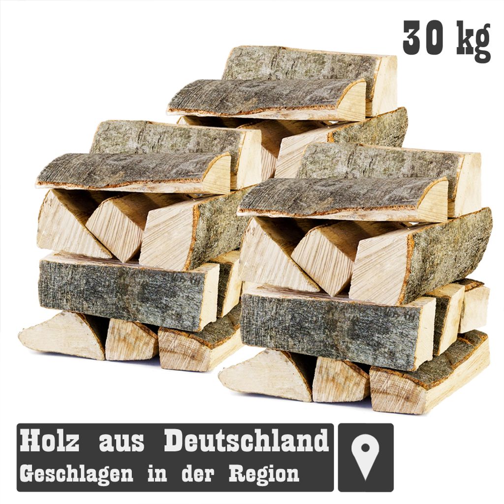 0,90€/1kg 30 kg Karton Holz Buche Eiche Feuerholz Brennholz Grill Garten Ofen 