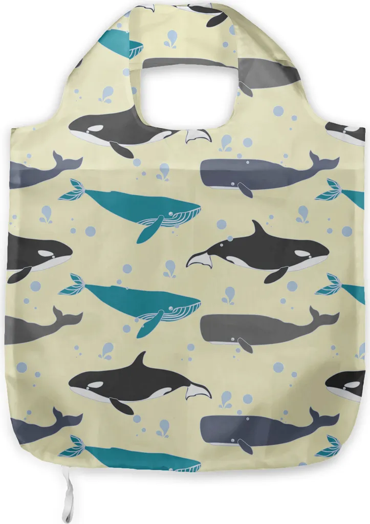 Shopping Bag Riutilizzabile ABAKUHAUS Animali Marini | Borsa in Tessuto