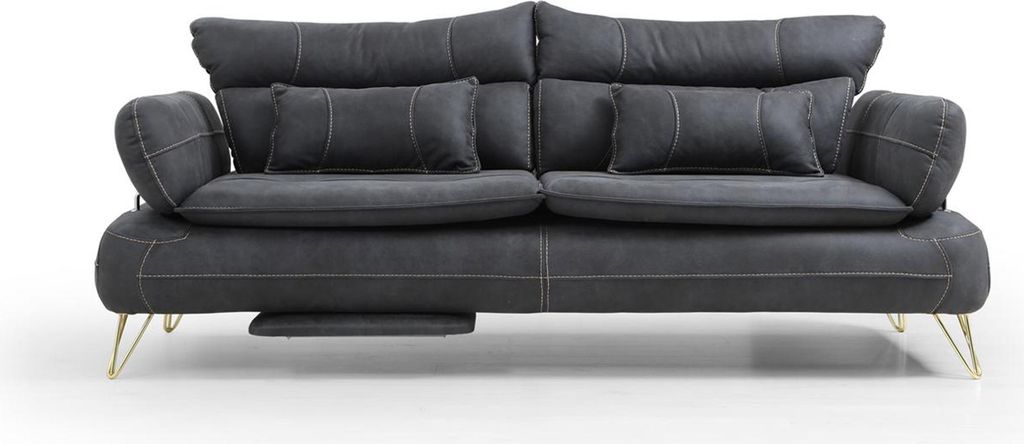 Dreisitzer Couch Polster Möbel Stoff Couchen Sofa Designer Einrichtung