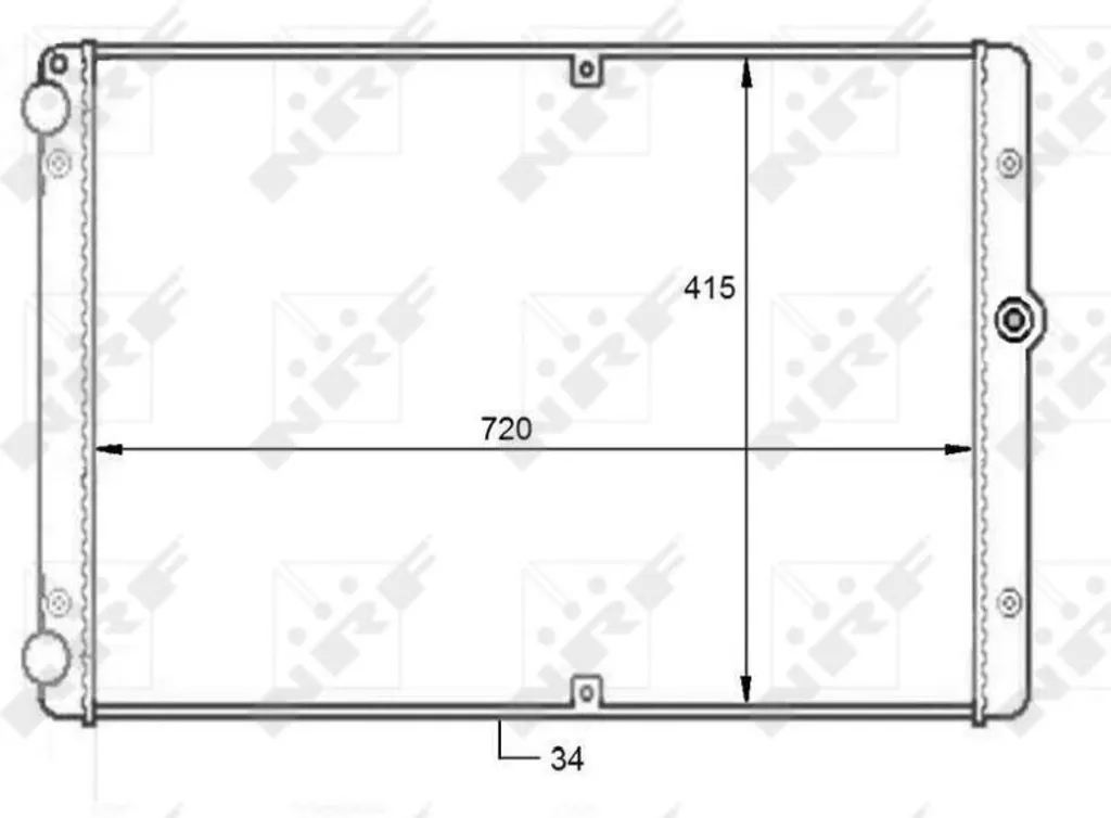 Radiateur de refroidissement moteur T4 NRF 59088 compatible 7D0121253A