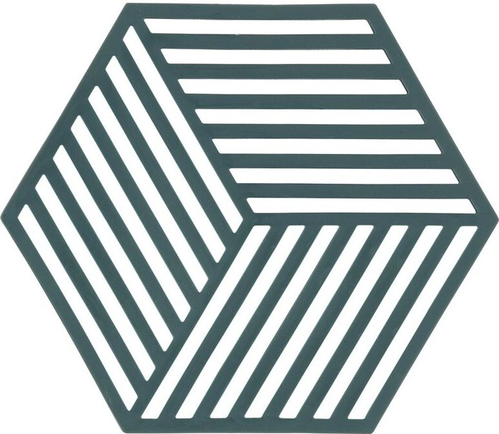 Zone Denmark Topfuntersetzer Hexagon Streifen 14 x 16 cm Silikon Kaktus