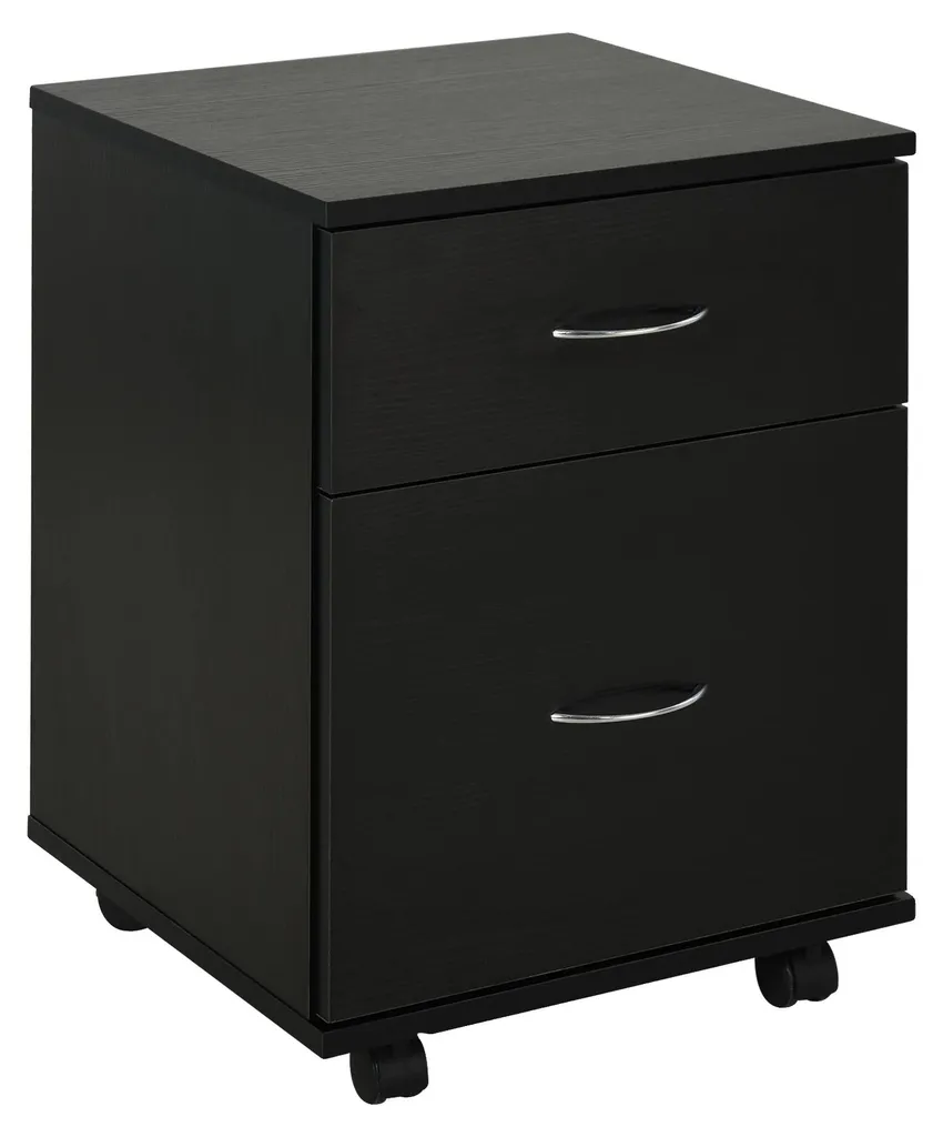 Destructeur de documents mobile en bois 2 tiroirs, format 41x39x58 cm