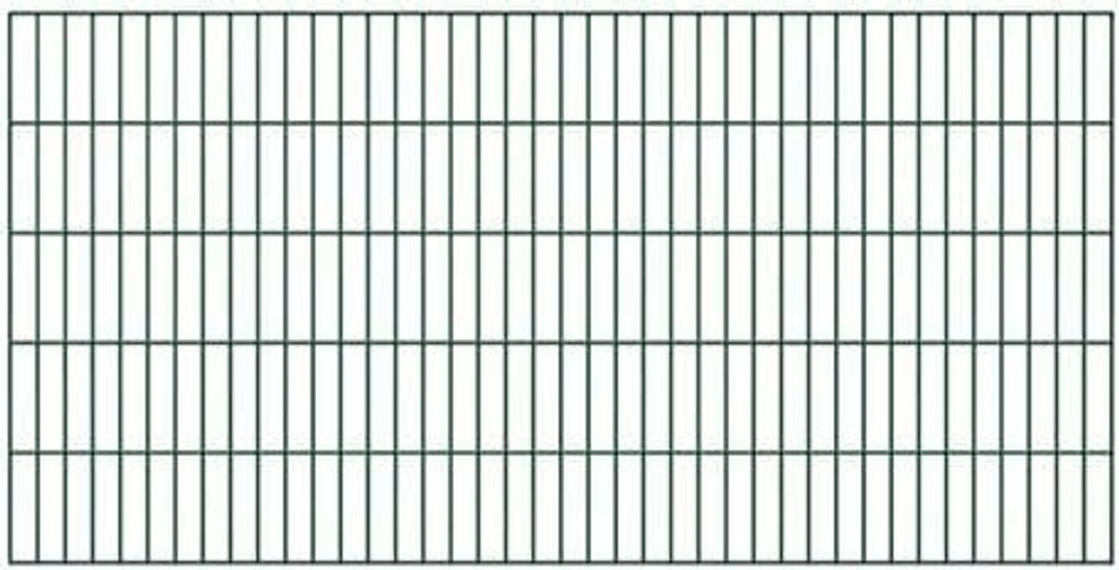 Doppelstab-Gittermatte, Typ 6/5/6, ohne Überstand, Breite 2000 mm x Höhe 1000 mm, Farbe: grün RAL 6005