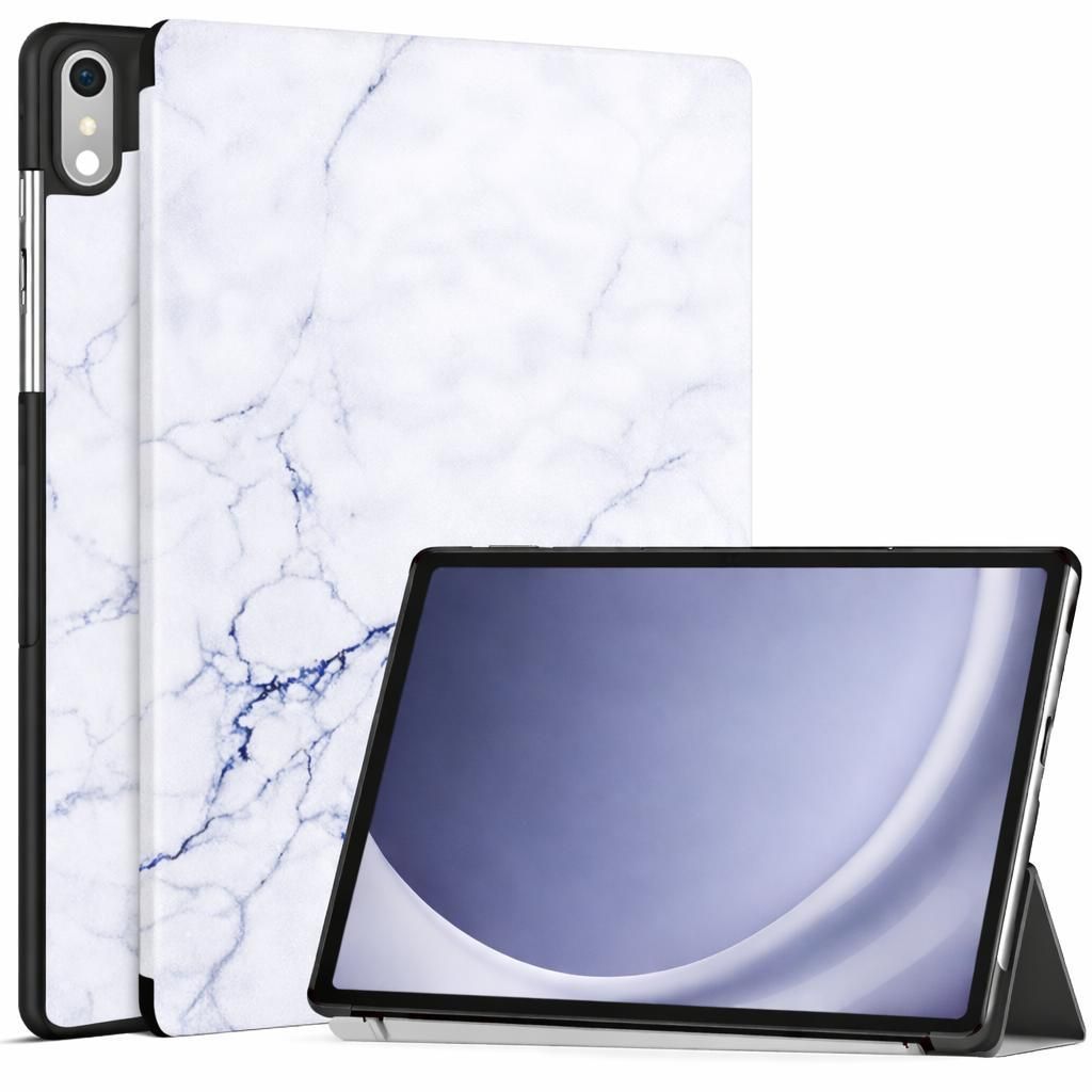 Schutzhülle für Lenovo Tab P11 11 Zoll TB-J606 / P11 Plus TB-J607 (2020) Smart Cover Etui Tasche Wake Up Sleep Hülle Standffunktion - Weiß Marmor