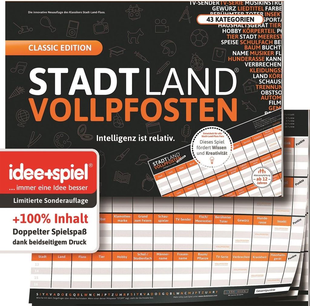 Stadt Land Vollpfosten - Classic Edition Sonderedition Produktbild 