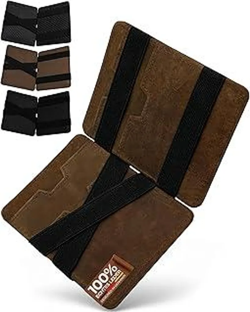 Portafoglio Uomo RFID Blocking, Pelle Porta Carte di Credito Uomo