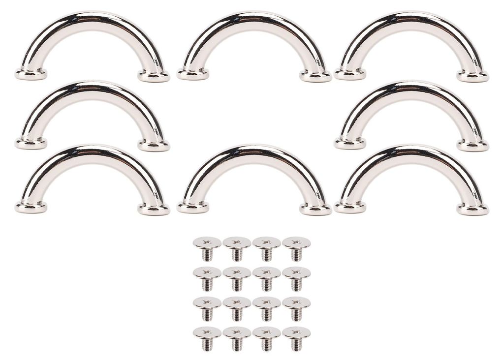 8er-Set U-Ringe, Metallschnalle, Bogenbrücke, Handtaschenverbinder, Taschenriemenaufhänger, Hardware-Zubehör, Silber mit 5,5-mm-PH-Schraube