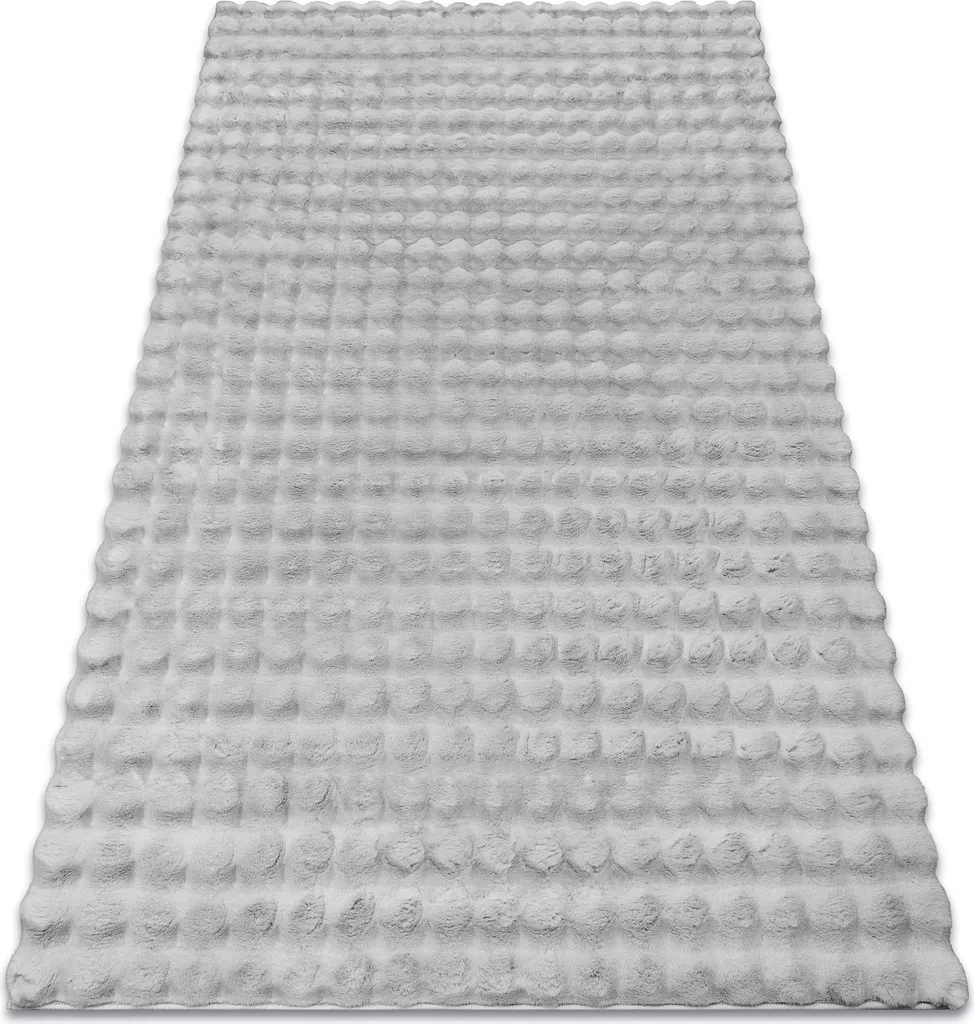 Tapis de Passage Gris Effet Cuir 3D BUBBLE 60x100 cm pour Intérieur