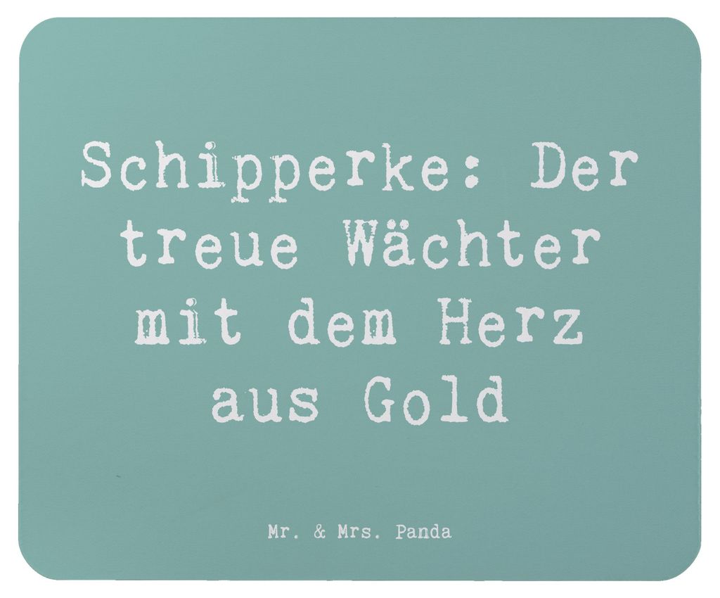 Mr. & Mrs. Panda Mauspad Spruch Schipperke Wächterherz - Meeresbrise - Geschenk, treuer Begleiter, Mousepad, verspielter Hund, Energie, Mouse Pad,...