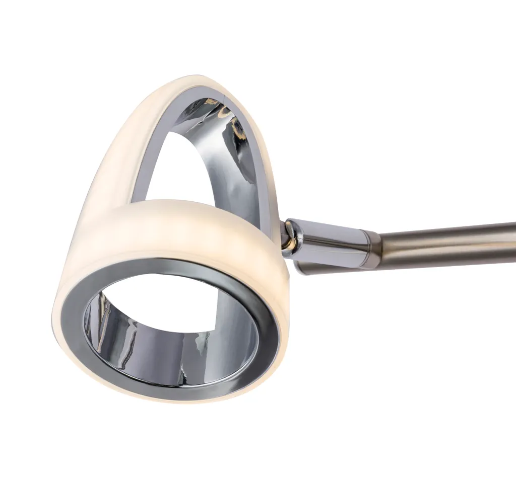 Rampe de 2 spots LED orientables 3000K blanc chaud avec interrupteur intégré