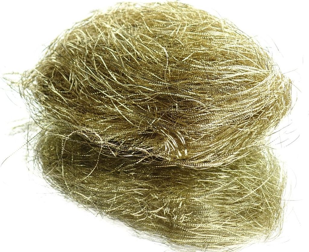 Weihnachtslametta Light Gold goldfarben gestanzt aus Produktbild 