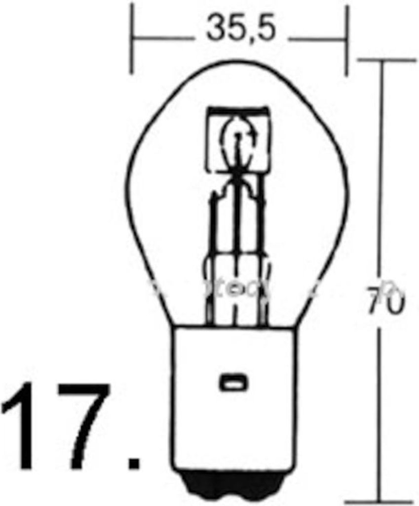 Glühbirne 12V 35/35W BA20D