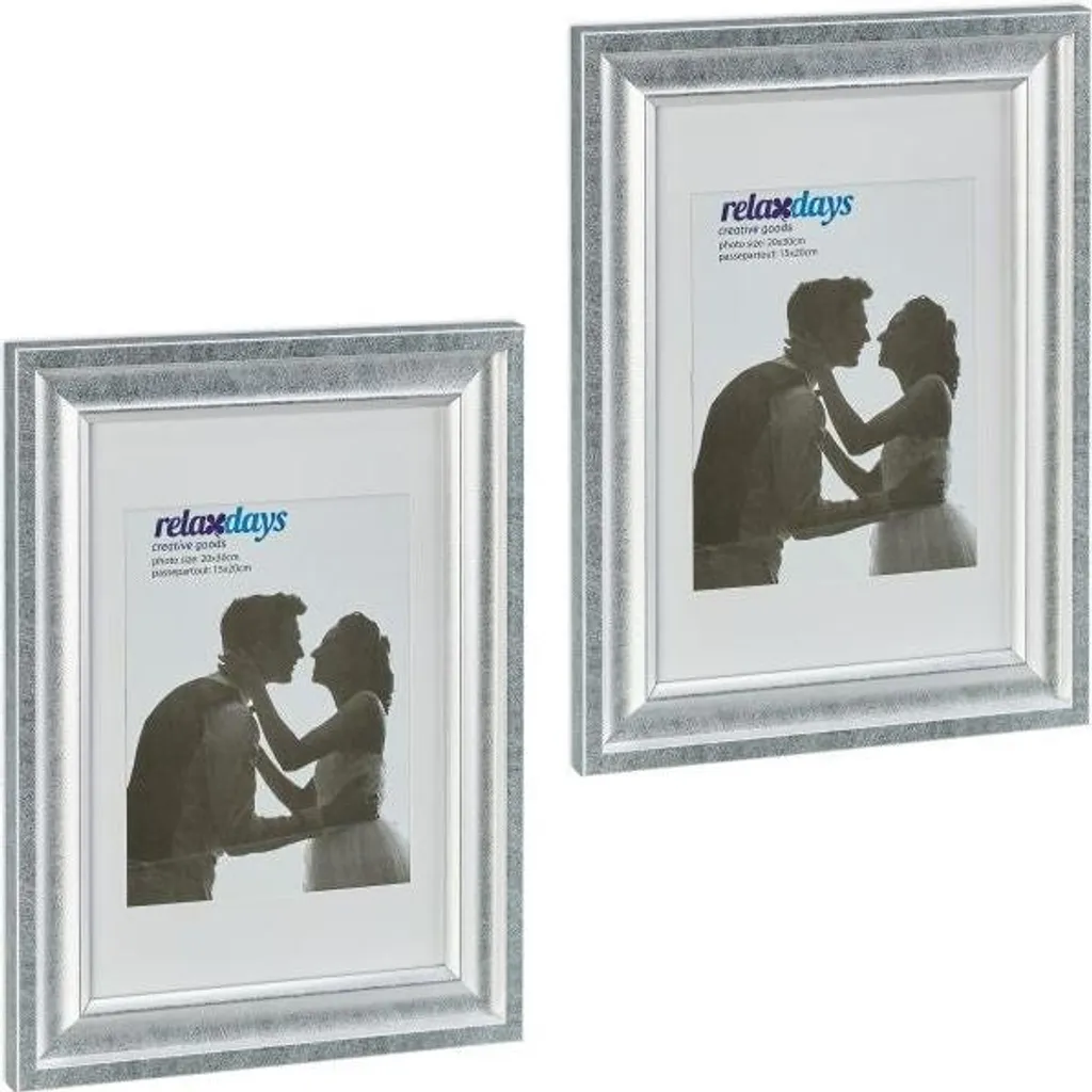 Paire de cadres photo muraux 20x30 cm avec verre de protection net