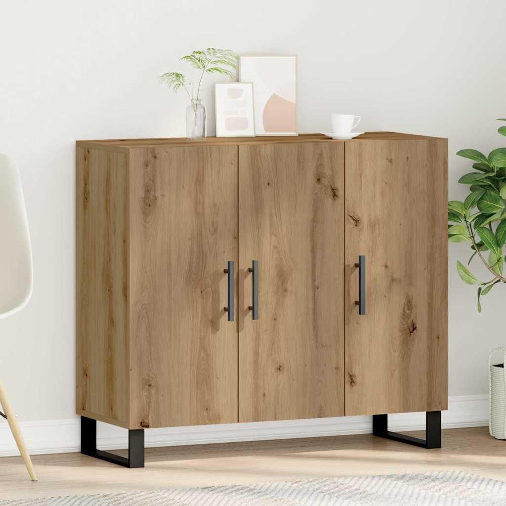 Maison Exclusive - Sideboard Artisan-Eiche 90 x 34 x 80 cm Holzwerkstoff