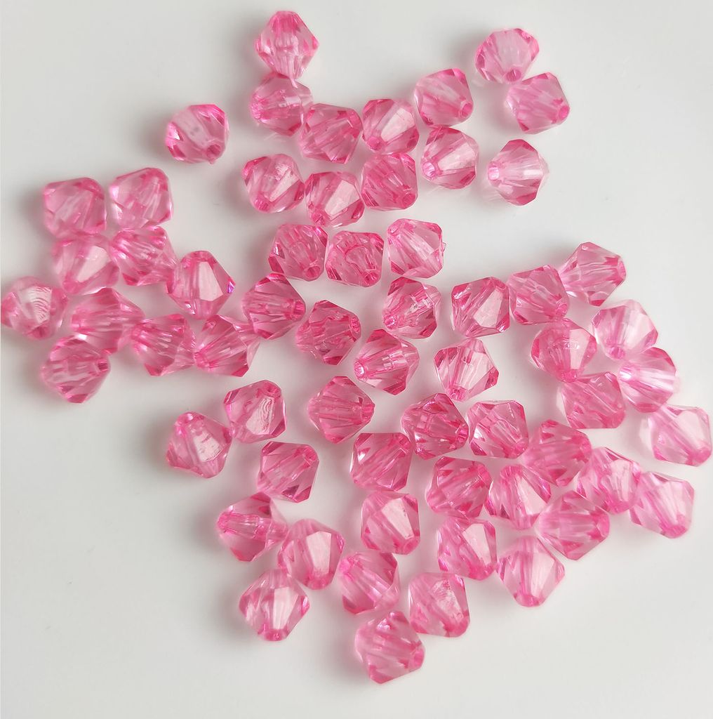 Doppelkegel Bicone 100 Stück Acryl Perlen Kristall Lose Produktbild 