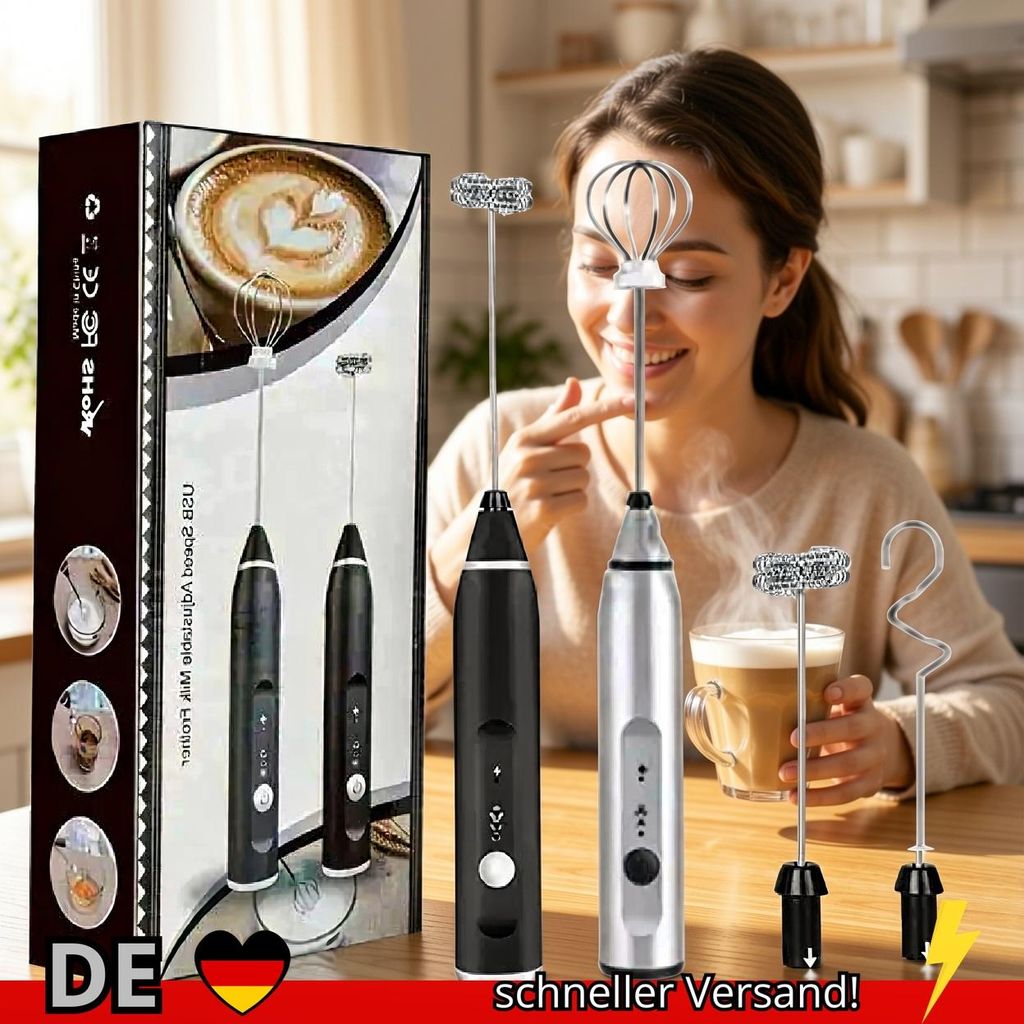 Tragbare Elektrische Milchaufschäumer Handmixer USB Mini Kaffeemaschine