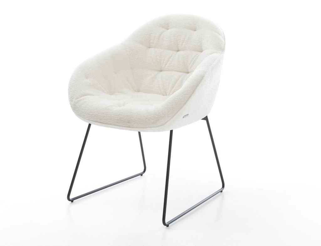 DELIFE Esszimmerstuhl Gaio-Flex Bouclé Soft Beige Produktbild 