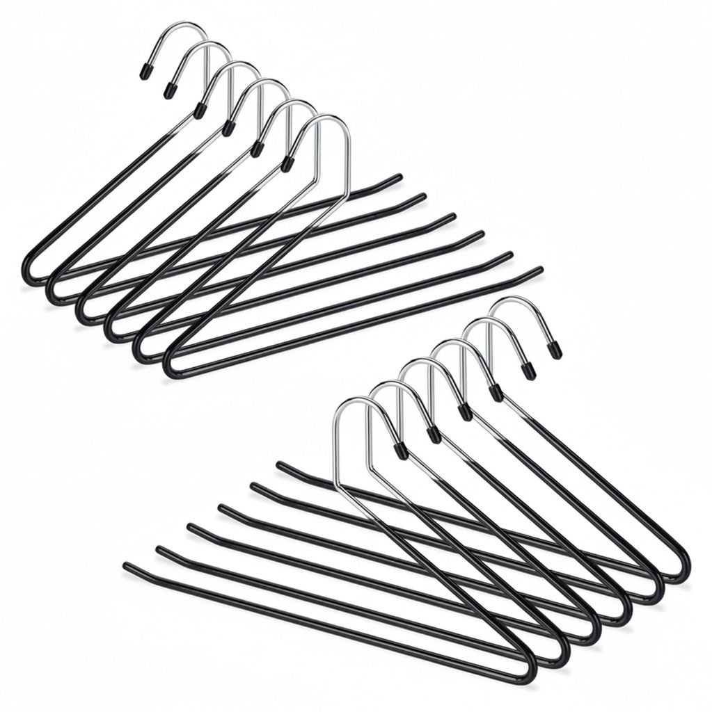 Set da 12 grucce per pantaloni Relaxdays, antiscivolo, Immagine del prodotto 