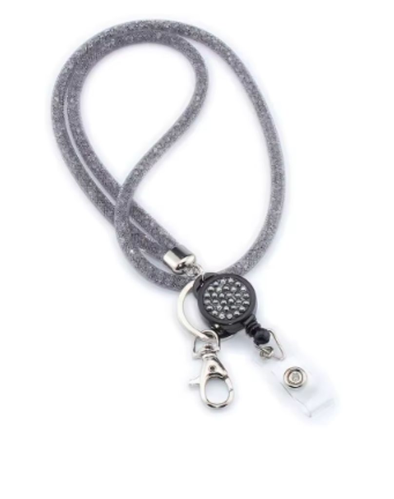 1x GRAU Schlüsselband Umhängeband Lanyard & Ausweisjojo Produktbild 