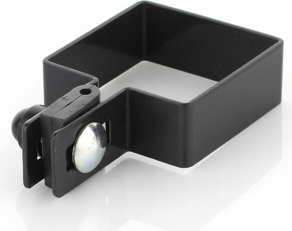 LogistSystem - Endschelle quadratisch SET 100x100mm für FI 5mm Draht - Anthrazit - Zaunschelle für Zaunpfosten - Befestigung von Gitterstabmatten...