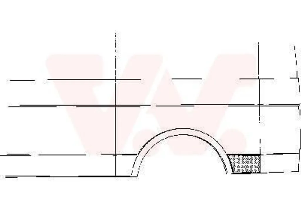 Panneau latéral arrière gauche pour restauration carrosserie VW LT
