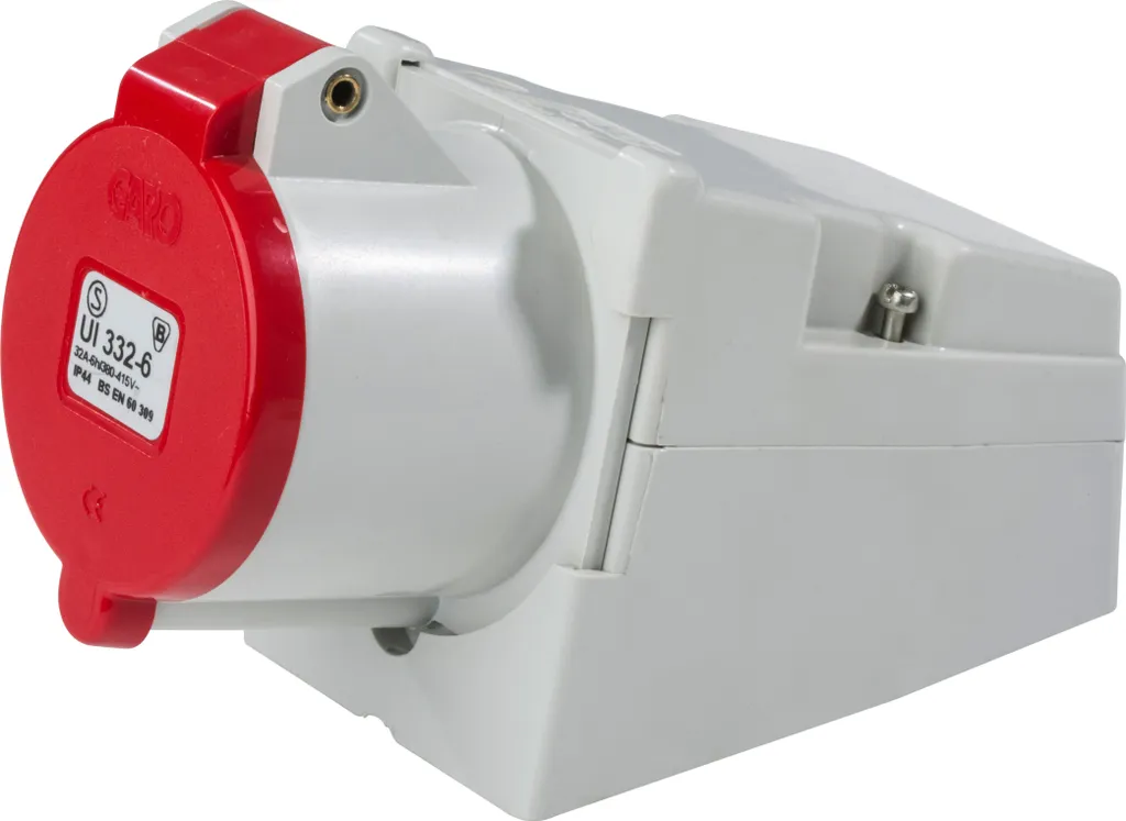 Prise CEE 400V 32A IP44 - Boîtier renforcé 5 pôles 60579 haute sécurité