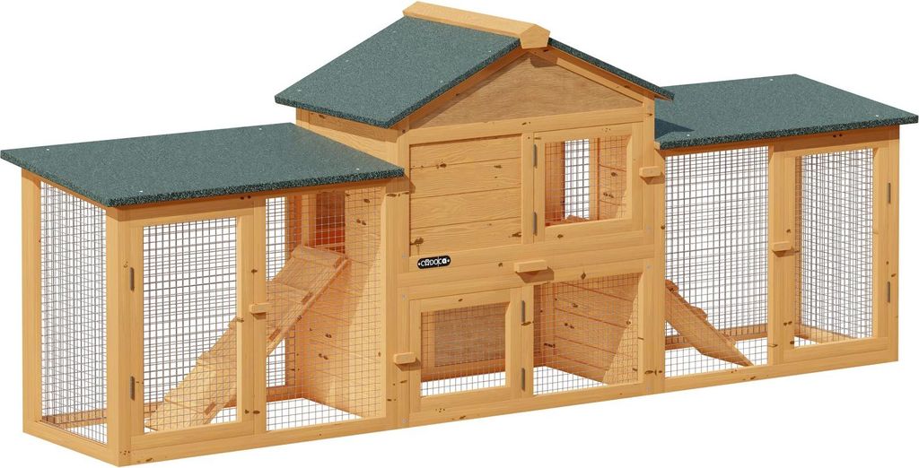 CADOCA® Conigliera,2 piani 204x45x84cm Rampe di corsa Immagine del prodotto 