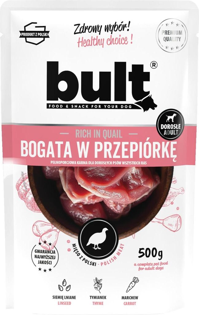 BULT Rich in quail - Nassfutter für Hunde - 500g