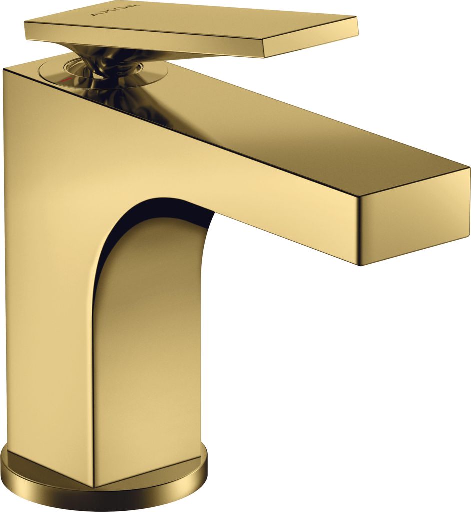 Einhebel-Waschtischmischer AXOR CITTERIO 90 m ZAG Hebelgriff polished gold optic Hebelgriff polished gold optic