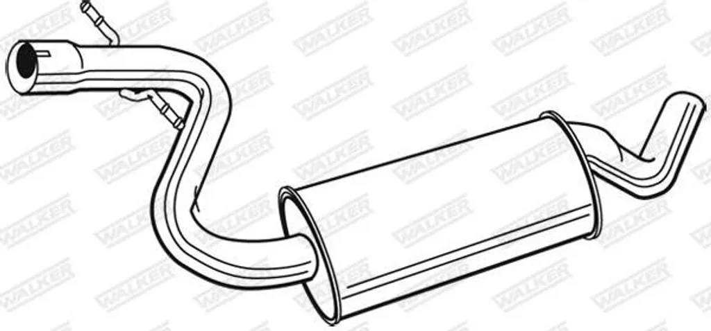 Silencieux Central Compatible 1K0253209A - Qualité OE Walker pour Golf 5