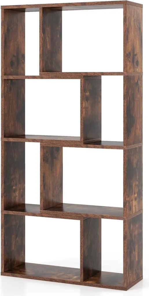 Étagère pour livres et décoration 8 cubes marron 120 cm pour le salon